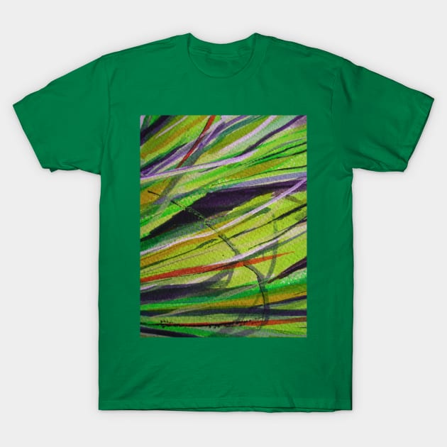 Abstract Grass 1 Digitally Enhanced 3 T-Shirt by Heatherian